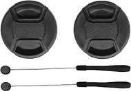 49mm Lens Cap Cover for Canon EOS EF-M 15-45mm f/3.5-6.3 is STM Lens on EOS M200 M50 M5 M6 Mark II M100 Camera(for Accessories),Hxdzieory [2 Pack]