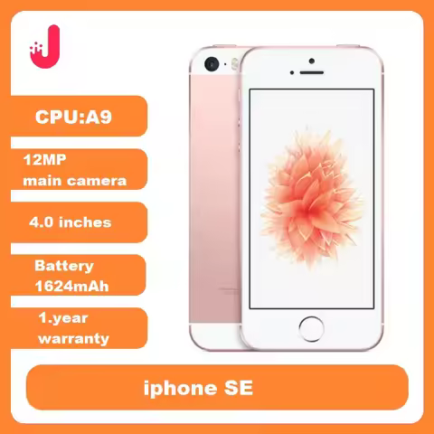 Original Unlocked Apple iPhone SE Cell Phone 4G LTE 4.0' 2GB RAM 16/64GB ROM A9 Dual-core Touch ID M