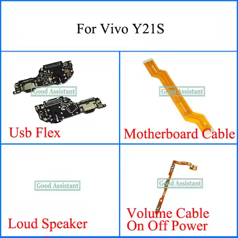 High Quality For Vivo Y21S V2110 VivoY21s Usb Flex Motherboard Cable Loud Speaker On Off Power Flex 