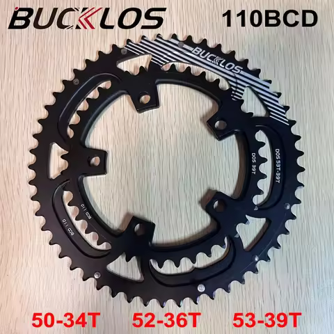 BUCKLOS 110 BCD Chainring 34T 36T 39T 50T 52T 53T Narrow Wide Star Road Bike Crown 5 Bolts Front Sta