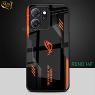 HP New Oppo Reno 14F Glass Softcase 2025 - New Oppo Reno 14F Phone Case - K78