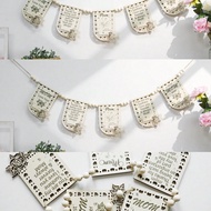 1pc DIY Wooden Mother's Day Banner - 200CM/78.74IN Decorative Garland With Handwritten Name Family T