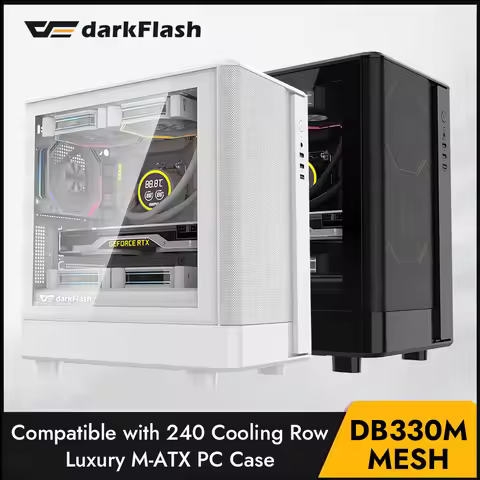 Darkflash DB330M MESH PC Computer Case Gabinete Gamer USB 3.0 Support 240 Water Cooling Mini Matx IT