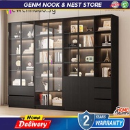 GENM Display Cabinet Home Bookshelf Cabinet Study Room Overall Storage Cabinet
