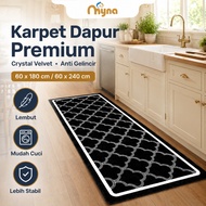 Anti Slip Kitchen Floor Mat Crystal Velvet Lembut Karpet Dapur Anti Gelincir Mudah Cuci Runner Mat 6