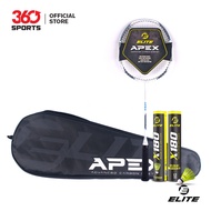 Elite APEX Advanced Carbon Badminton Racket with X180 Nylon Shuttlecocks