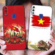 Case for vivo y91 / y91c / y93 / y95 printed with lovely Uncle Ho's red flag and yellow star