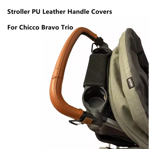 Pu Leather Handle Cover For Chicco Bravo Trio Stroller Pram Bumper Protective Cases Armrest Covers B