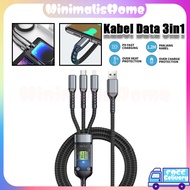 100W Type C Cable 3in1 Super Fast Charging Data Cable/ 3 in 1 Fast Charging Data Cable 100W USB To L