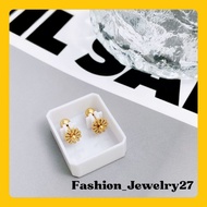 New Anting Tusuk Wanita Titanium Motif Bunga Polos Anti Karat Titanium Earring