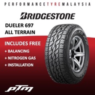 Bridgestone Dueler A/T 697 D697 All Terrain Tyre (FREE INSTALLATION) 255/70R15 265/70R15 245/70R16 265/70R16 265/65R17 31/10.5R15