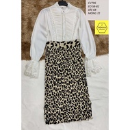 [REAL SHOP PHOTOS]CV796 Autumn-winter long skirt with stylish patterns and youthful shape hottrend f