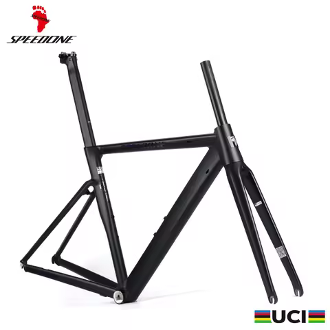 SPEEDONE Road Bike Frame Aluminum Alloy Routing Rim Brake Internal Cable Road Bicycle Frame UCI Carb