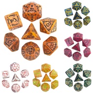 DND Dice Set 7pcs Polyhedral Dice Halloween Theme for Board Game DND TRPG, Perfect Gift for DND Play