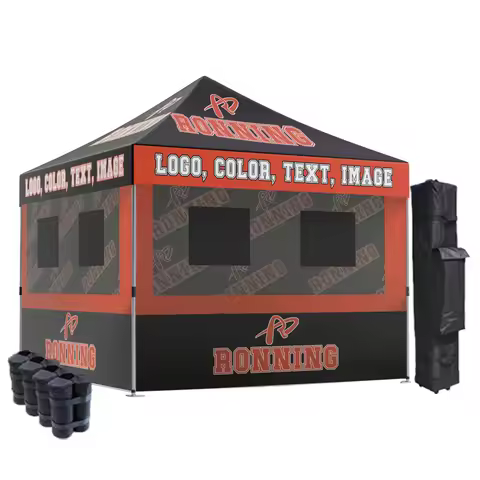 Food Tent Half Mesh Half Oxford Sidewall Window 10X10ft Ez up Advertising Event Awning Tent