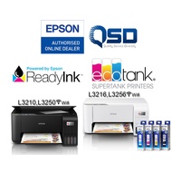 Epson EcoTank L3210,L3216,L3250,L3256 A4 All-in-One Ink Tank Printer & WIFI