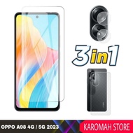 3-in-1 Tempered Glass Clear Package for Oppo A98 4G Oppo A98 5G 2023/ Screen Protector