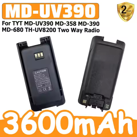 Battery for TYT MD-UV390 MD-358 MD-390 MD-680 TH-UV8200 Two Way Radio 3600mAh