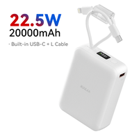 Kuulaa แบตสำรอง 20000mAh / 10000mAh Powerbank 22.5W Fast Charging with USB C Cable for iPhone 16 Pro
