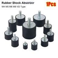 NARCISSUS13A0E 1Pcs Crash Pad, M4 M5 M6 M8 VD Type Rubber Shock Absorber,  Male Thread Anti-vibratio