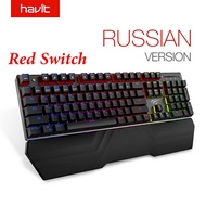 HAVIT Mechanical Keyboard 87/104 keys Blue or Red Switch Gaming Keyboards for Tablet Desktop Russian