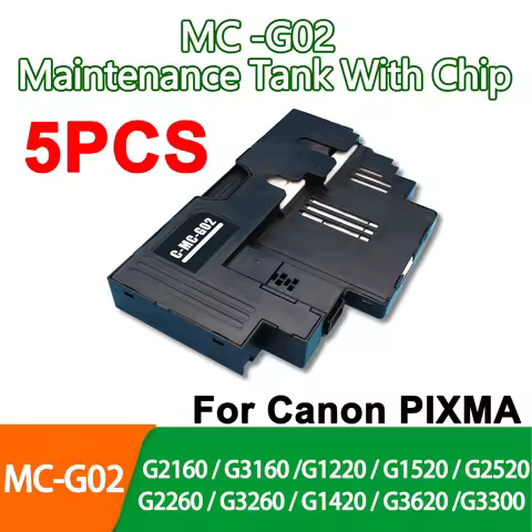 5 PCS MC G02 MC-G02 Ink Maintenance Box For Canon PIXMA G1020 G2020 G3020 G1220 G2160 G2260 G3160 G3
