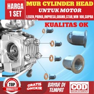 [PROMO] 1 SET MUR BLOK HEAD HONDA SUPRA ASTREA LEGENDA GRAND IMPRESA PRIMA STAR WIN 100 MUR TOPI CHR