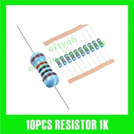 10X RESISTOR 1K 1KOHM 1/4W 1% METAL FILM