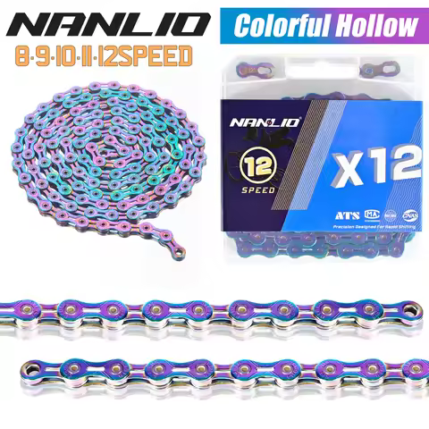 Nanlio Bicycle Chain 116L X9 X10 X11 X12 9/10/11/12 Speed Road MTB Bike Chain Crankset 8 9 10 11 12s