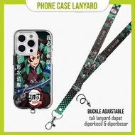 GANTUNGAN [SOFTCASE Set] Demon Slayer Tanjiro Case Strap Lanyard Mobile Hanger a15 a16 a54 a74 a76 a
