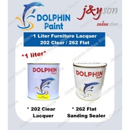 DOLPHIN PAINT [ 1 Liter ] 262 Flat Sanding Sealer / 202 Clear Lacquer Furniture Lacquer (Only in Wes