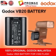 Godox VB20 VB-20 VB 20 Lithium-Ion Battery for V350 Flash (7.2V, 2000mAh) original Godox Malaysia