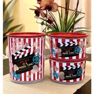 Tupperware 3L 1.4L Movie Snack One Touch Set TGV GSC Cinema Bekas Wayang Popcorn Medium Topper Canis