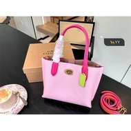 [Hot Sale] COACH Willow series new women fashion shoulder sling bag handbag all-match basket bag+Free Box