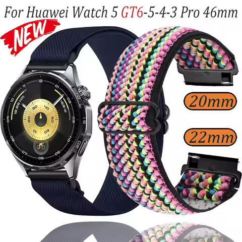 20/22mm Nylon Strap for Huawei Watch 5/GT6 Pro GT6-5-4 46mm GT Runner 2 Ultimate 2 Band Amazfit Acti