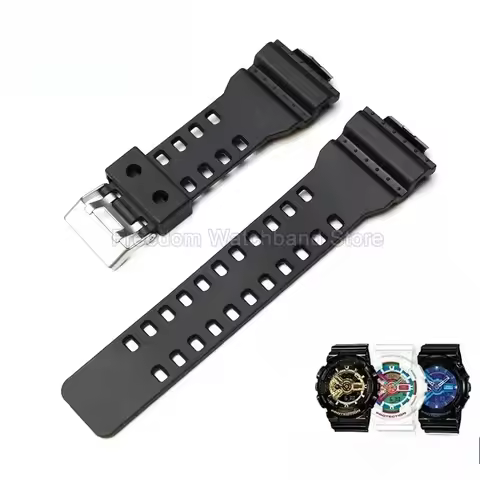 For Casio G SHOCK GD-110 GW8900 GA200 GLS-8900 Black Silicone Watchband Non Slip Special Interface S