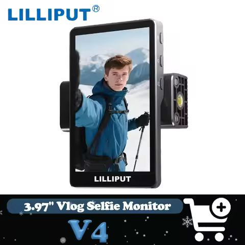 Lilliput V4 Vlog Selfie Monitor 3.97" Stable Magnetic Mounting compatible with macOS iOS Android Win