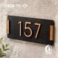 Custom Wooden House Number Plates | Minimalist 3D 2-Layer Multiplex Embossed House Number
