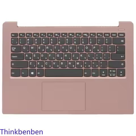 HB Hebrew IL Israel Pink Keyboard Upper Case Palmrest Shell Cover For Lenovo Ideapad S340 14 14IWL 1