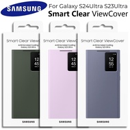 Original Smart View Wallet Flip Leather Case for Samsung Galaxy S24 Ultra S23 Ultra