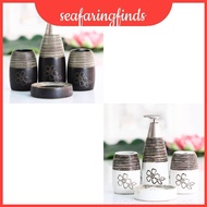 Bathroom Ceramic Deluxe 4piece Set With Floral Design For Gift Giving Home And Use