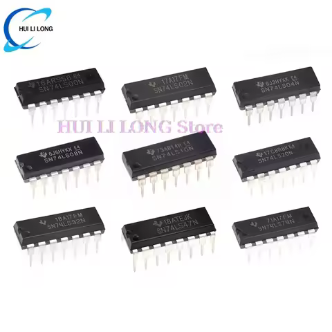 10pcs 74LS00 74LS02 74LS04 74LS08 74LS10 74LS14 74LS20 74LS138 74LS32 74LS47 74LS48 74LS74 74LS76 74