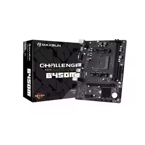 MAXSUN Challenger B450M AMD AM4 Motherboard Support R5 5600 2 PCS DDR4 AM4 board M.2 NVME supports R