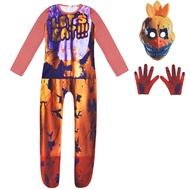 XERS เครื่องแต่งกายวันฮาโลวีน FNAF สำหรับเด็กห้าคืน Freddyed Jumpsuit คอสเพลย์ฝันร้ายตุ๊กตาfnaf Fred