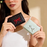 AELEGANT Bowknot Short Wallet, Polka Dot Large Capacity Student Simplicity Wallet, Fashion Dopamine 