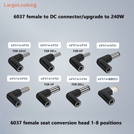 [LargeLooking] Laptop Power Adapter Connector DC Plug 6037 Female To 5525 Male Jack Converter For HP Dell Asus Acer Lenovo Notebook