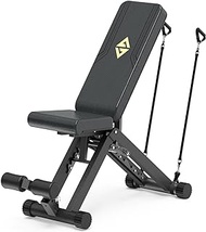 Z ZHICHI Adjustable Weight Bench, Foldable Workout Bench for Home Gym Bench Press Dumbell bench 880lbs Capacity Strength Training, Foldable, Incline Decline Bench with Fast Folding - 2023 Version