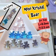 MB 1pc Mini crystal beads bear crystal bear beads Czech crystal beads Czech crystal bear beads uniqu