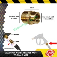 SAMBUNGAN THREAD ADAPTOR KOPLER COUPLER KONVERTER CONVERTER KONEKTOR CONNECTOR NEPEL DRAT FEMALE M14