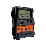 Solar Charge Controller 12V24V Solar Panel Battery Controller Regulator Auto 2 USB LCD Display Load